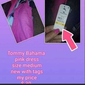 Tommy Bahama Hot Pink Sleeveless Shift Dress